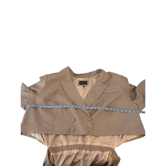 New with Tags Eloquii Plus Brown Houndstooth Open Front Blazer Dress Size 30 - Picture 14 of 15
